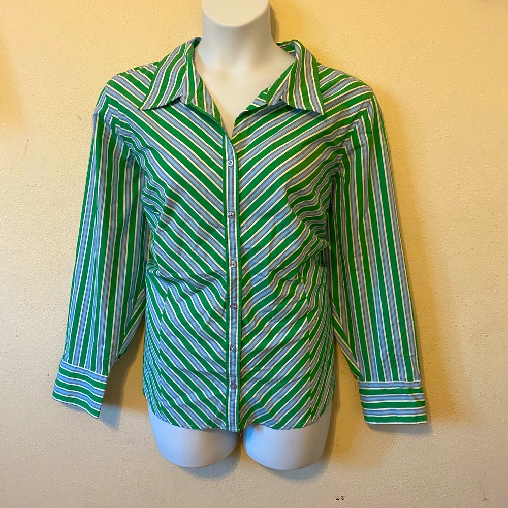 LANE BRYANT Striped button down shirt